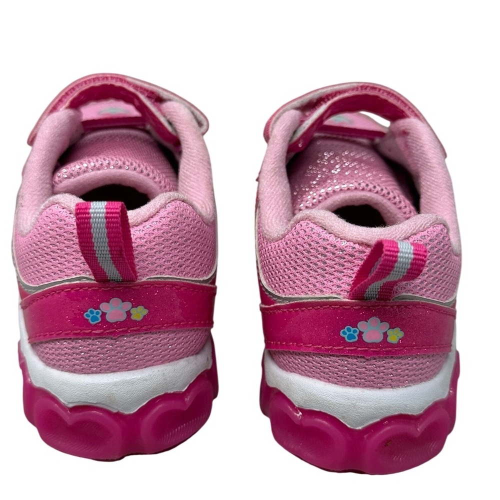 Paw Patrol Kids Pink Skye Everest Glitter Light Up Sneakers Shoes Size 8 US - Picture 4 of 9